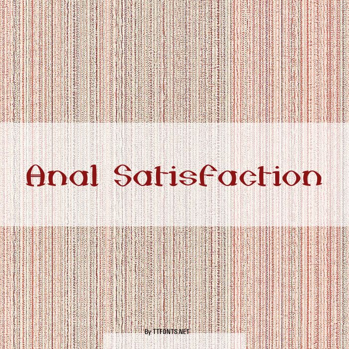 Anal Satisfaction example